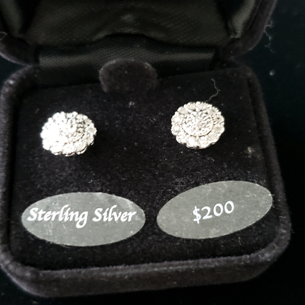 Real diamond earrings